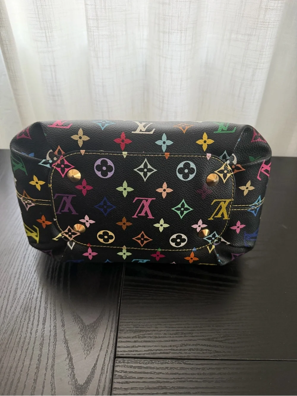 Louis Vuitton Black Monogram Multicolore Annie MM Tote Bag